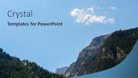  Presentation with alpine - Slide set featuring alpine landscape in switzerland europe background and a light blue colored foreground