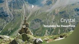  Presentation with alpine - PPT theme having alpine-landscape-in-switzerland-europe background and a gray colored foreground