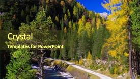  Presentation with alpine - Theme consisting of alpine landscape in the dolomites italy europe background and a tawny brown colored foreground