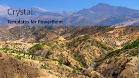  Presentation with sugarcane fields mountains landscape nature - Audience pleasing presentation design consisting of alpine-landscape-of-atlas-mountains backdrop and a light blue colored foreground