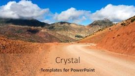  Presentation with south africa - Slide set consisting of alpine-landscape-of-atlas-mountains background and a coral colored foreground