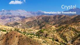  Presentation with south africa - Theme with alpine-landscape-of-atlas-mountains background and a teal colored foreground