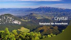  Presentation with romania - PPT layouts having alpine-landscape-of-bucegi-mountains background and a ocean colored foreground