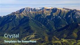  Presentation with romania - Audience pleasing slide deck consisting of alpine-landscape-of-bucegi-mountains backdrop and a ocean colored foreground