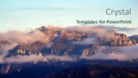  Presentation with mountains fantasy abstract nature landscape - Cool new PPT layouts with alpine-landscape-of-bucegi-mountains backdrop and a cool aqua colored foreground