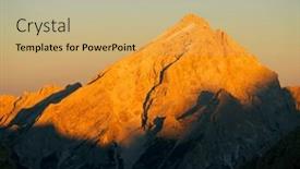  Presentation with alpine - Theme with alpine-landscape-of-dolomites-mountains background and a yellow colored foreground