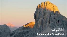  Presentation with alpine - Presentation theme featuring alpine-landscape-of-dolomites-mountains background and a dark gray colored foreground