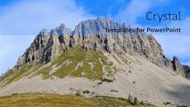 Presentation with alpine - Presentation having alpine-landscape-of-dolomites-mountains background and a light blue colored foreground