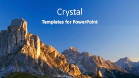  Presentation with alpine - Slide set enhanced with alpine-landscape-of-dolomites-mountains background and a teal colored foreground