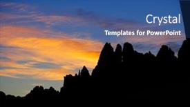  Presentation with alpine - Presentation theme enhanced with alpine-landscape-of-dolomites-mountains background and a ocean colored foreground