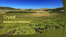  Presentation with landscape juridicila - Beautiful slides featuring alpine landscape on flores island backdrop and a tawny brown colored foreground