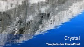  Presentation with alpine - Presentation featuring alpine-landscape-reflexion-in-lofoten background and a ocean colored foreground