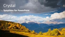  Presentation with country photo - Audience pleasing PPT theme consisting of alpine meadows in the sunny light location upper svaneti georgia country europe main caucasian ridge scenic image of wild area discover the beauty of earth photo of climate change backdrop and a gray colored foreground