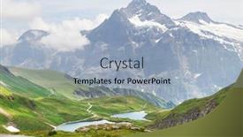  Presentation with tourism hiking - Amazing slide set having alpine peaks landskape background bachalpsee lake grindelwald bernese highland alps tourism journey hiking concept backdrop and a light blue colored foreground