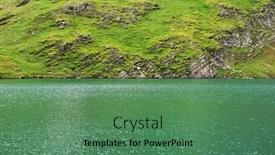  Presentation with tourism hiking - Amazing presentation theme having alpine peaks landskape background bachalpsee lake grindelwald bernese highland alps tourism journey hiking concept backdrop and a ocean colored foreground