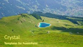  Presentation with tourism hiking - PPT layouts having alpine peaks landskape background jungfrau bernese highland alps tourism journey hiking concept background and a tawny brown colored foreground