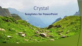  Presentation with tourism hiking - Amazing slide deck having alpine-peaks-landskape-background-jungfrau backdrop and a sky blue colored foreground