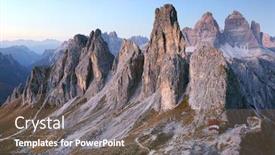  Presentation with refuge - Theme having alpine-refuge-fratelli-savio-fonda background and a gray colored foreground