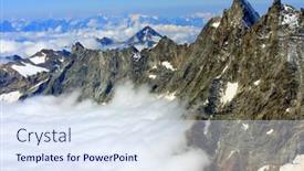  Presentation with alpine - Audience pleasing PPT theme consisting of alpine-sea-cloud-italy backdrop and a  colored foreground