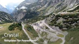  Presentation with alpine - Audience pleasing PPT theme consisting of alpine serpentine at furka pass switzerland backdrop and a tawny brown colored foreground