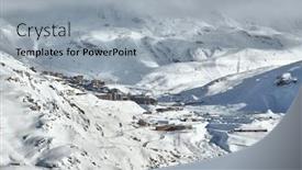 Presentation with alpine - PPT layouts with alpine-ski-resort background and a light gray colored foreground