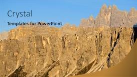  Presentation with alpine - PPT theme enhanced with alpine-summer-landscape-of-cristallo background and a light blue colored foreground