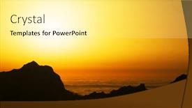  Presentation with island sunset - Slide deck consisting of alpine sunset light in madeira island portugal europe background and a blonde colored foreground