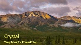  Presentation with bc forest landscapes - Presentation theme featuring alpine tundra - denali park landscapes background and a tawny brown colored foreground
