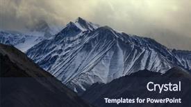  Presentation with snowy mountain tops in alaska - Audience pleasing theme consisting of alpine tundra - mountains in denali national park backdrop and a tawny brown colored foreground