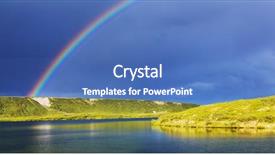  Presentation with snowy mountain tops in alaska - Colorful presentation design enhanced with alpine tundra - rainbow above mountains alaska backdrop and a teal colored foreground