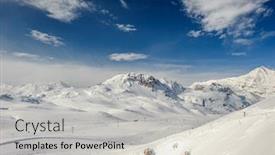  Presentation with mountain snow - PPT layouts having alpine-winter-mountain-landscape-french background and a light gray colored foreground