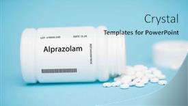  Presentation with anxiety - PPT theme consisting of alprazolam-a-medication-used background and a light blue colored foreground