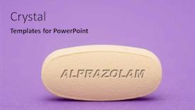  Presentation with medical pills - PPT theme with alprazolam-pharmaceutical-medicine-pills-tablet background and a  colored foreground