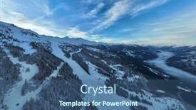  Presentation with inspiring - PPT theme having alps-cold-mountain-snow-tourism background and a ocean colored foreground