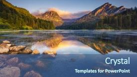  Presentation with alps - PPT theme having alps europe artistic picture beauty background and a ocean colored foreground