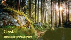  Presentation with forest fairy - Presentation design with alps europe explore the world background and a tawny brown colored foreground