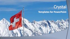  Presentation with alps - Slide deck with alps flumserberg st gallen switzerland background and a teal colored foreground