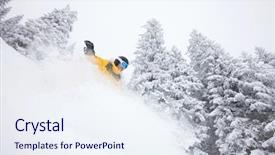  Presentation with moving snow - Amazing slide set having alps focus on moving object backdrop and a sky blue colored foreground