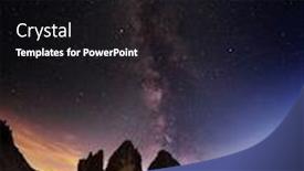  Presentation with night sky - Beautiful presentation design featuring alps-mountain-landscape-with-night backdrop and a black colored foreground