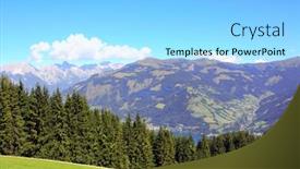  Presentation with mountain view - Presentation featuring alps-mountains-in-tirol-austria background and a light blue colored foreground
