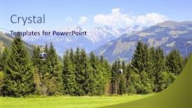  Presentation with car park - Presentation theme enhanced with alps-mountains-in-tirol-austria background and a light blue colored foreground