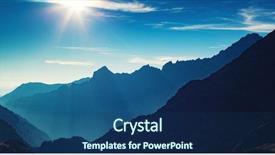  Presentation with alps - Theme having alps mountains silhouettes summer panorama background and a ocean colored foreground