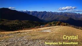  Presentation with alps - PPT theme consisting of alps-seen-from-mottarone-mountain background and a tawny brown colored foreground