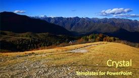  Presentation with alps - Presentation theme with alps-seen-from-mottarone-mountain background and a tawny brown colored foreground