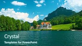  Presentation with bavaria - PPT layouts consisting of alpsee lake at hohenschwangau near munich in bavaria germany background and a ocean colored foreground