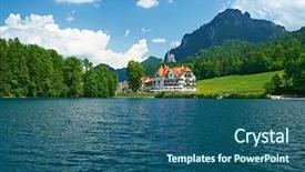  Presentation with bavaria - Presentation design consisting of alpsee lake at hohenschwangau near munich in bavaria germany background and a ocean colored foreground