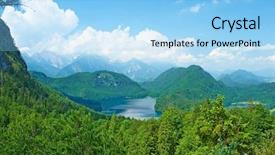  Presentation with bavaria - PPT layouts having alpsee lake at hohenschwangau near munich in bavaria germany background and a light blue colored foreground