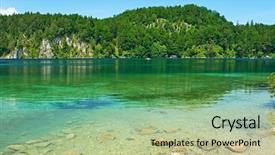  Presentation with bavaria - Slide deck enhanced with alpsee lake at hohenschwangau near munich in bavaria germany background and a mint green colored foreground