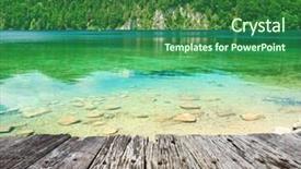  Presentation with bavaria - Slide set having alpsee lake at hohenschwangau near munich in bavaria germany background and a forest green colored foreground