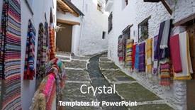  Presentation with granada - Colorful presentation enhanced with alpujarras blankets rugs in granada backdrop and a gray colored foreground